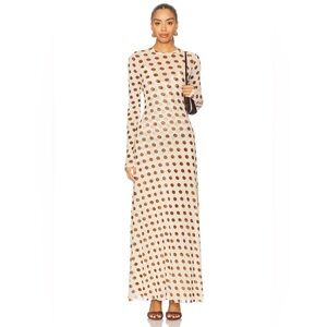 AFRM Paola Dress Gold Halo Dot